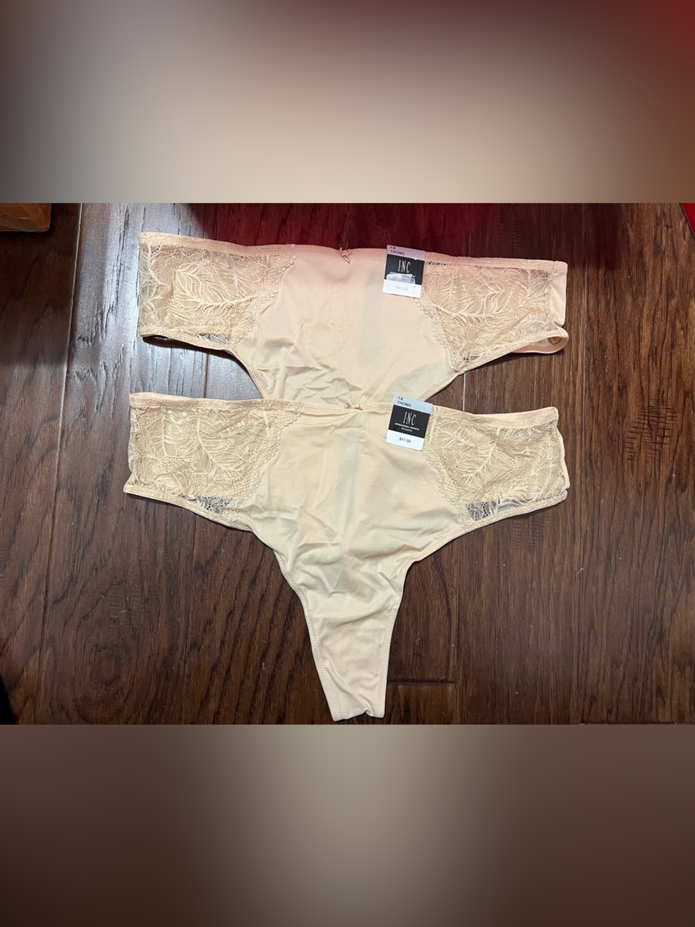 INC Plus Thongs 2 Pair in Frappe (tan) Size 1X, New with tags, Total MSRP $23